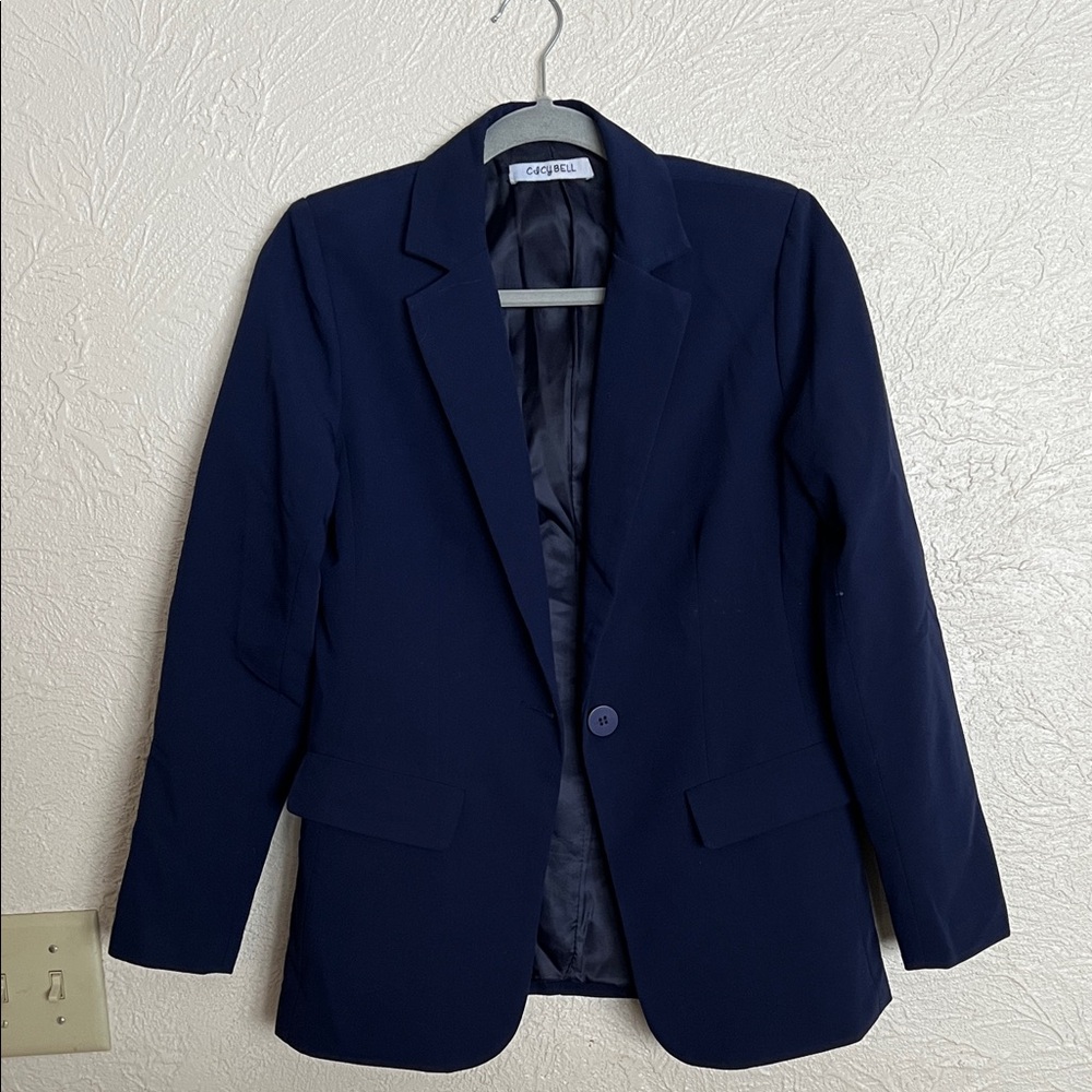 Cicy Bell Women's Classic Navy Blazer